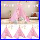 Berlune 3 Set Teepee Tents for Kids Cotton Canvas Play Tents with 10ft LED