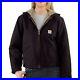 Carhartt Loose Fit Washed Duck Sherpa Lined Jacket Black Large Hooded