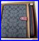 Coach Boxed Notebook & Pencil Case Gift Set In Colorblock Canvas Charcoal/wine