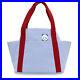 Hermes Mother’S Bag Pass Tote Cotton Canvas Poplin Blue Silver Metal Fit