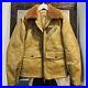 Mens American Vintage Military Style Jacket Oil Waxed Canvas Warm Wool Winter