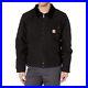 Mens Duck Blanket Lined Detroit Jacket Relaxed Fit Ring Spun Cotton Canvas Black