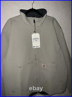 NWT Carhartt Super Dux Jacket Gray Nylon Zip-Up Relaxed Fit 0J5534-M Size XL