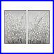 Set of 2 Framed Hand Painted Cotton Plant Acrylic Painting on Canvas for