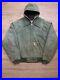 Vintage Green Carhartt Hooded jacket JQ294 Size 2XL MEN